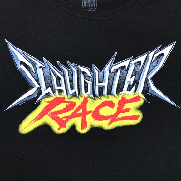 Disney Ralph Breaks The Internet Slaughter Race Men’s Black Movie Shirt Size L - Picture 3 of 5